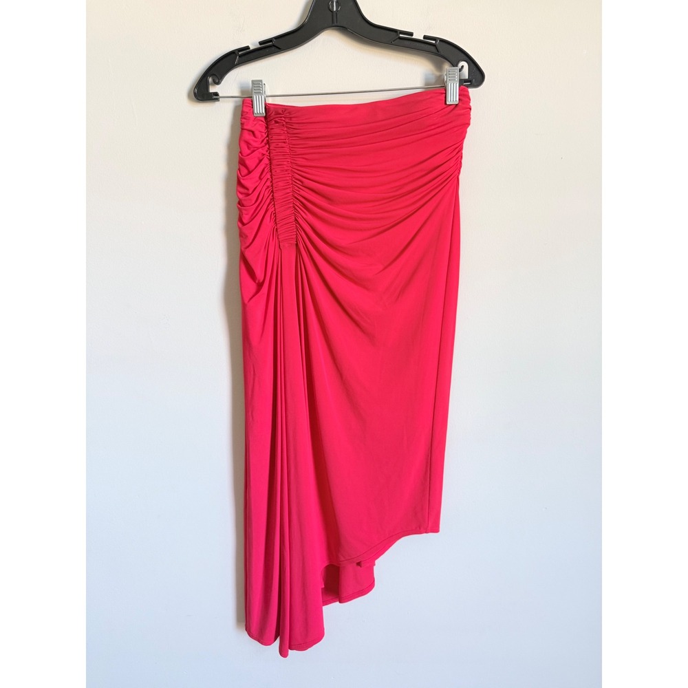 A.L.C. Delfina Ruched Asymmetrical Midi Skirt Pink S-2307 8KTSK00021 New Small